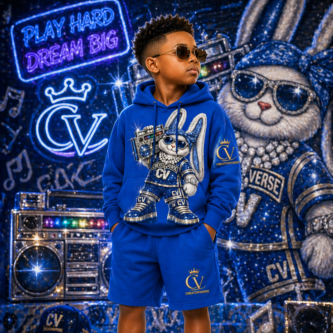 Glow Drip Series | Kids' Tracksuit & Shorts Set
