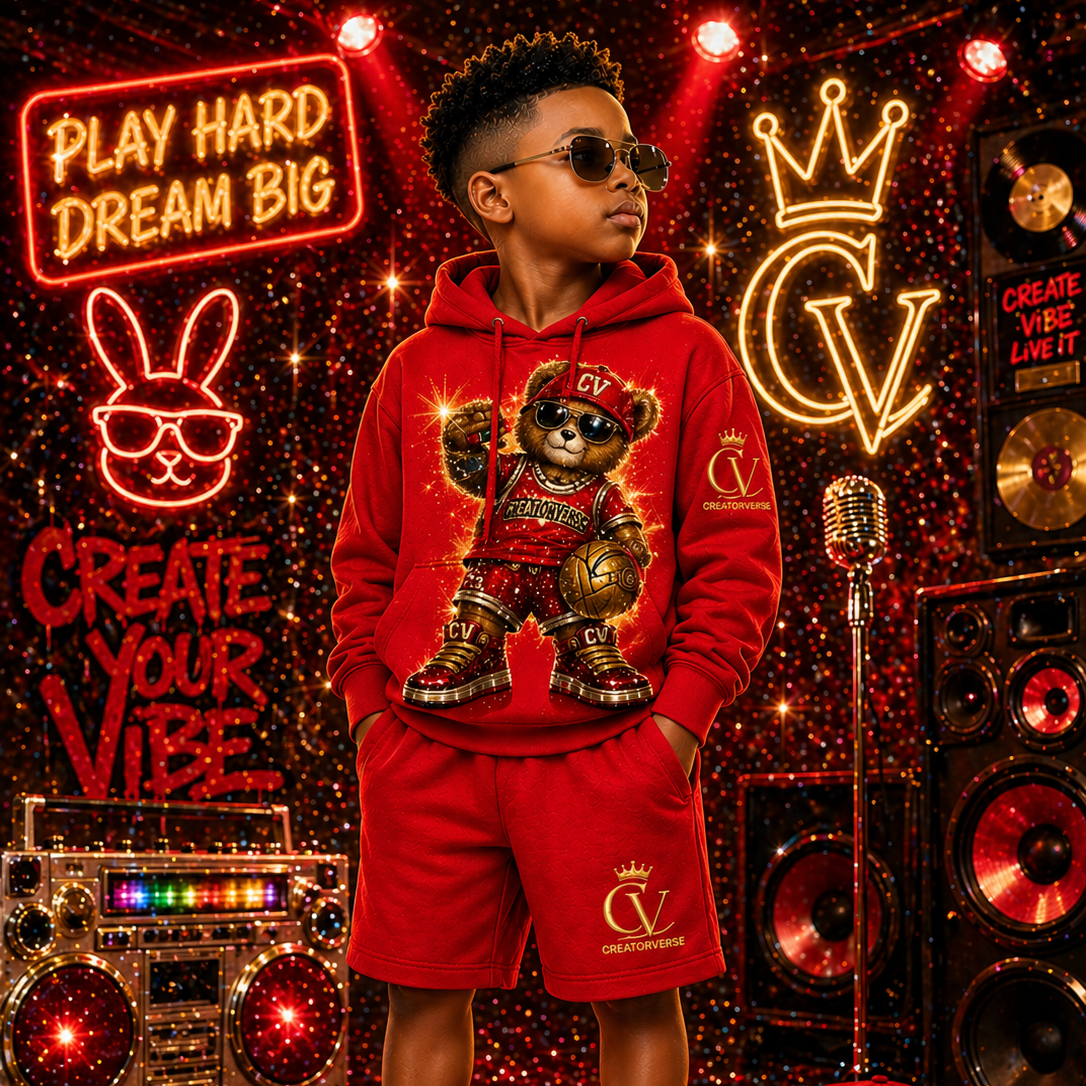 Glow Drip Series | Kids' Tracksuit & Shorts Set