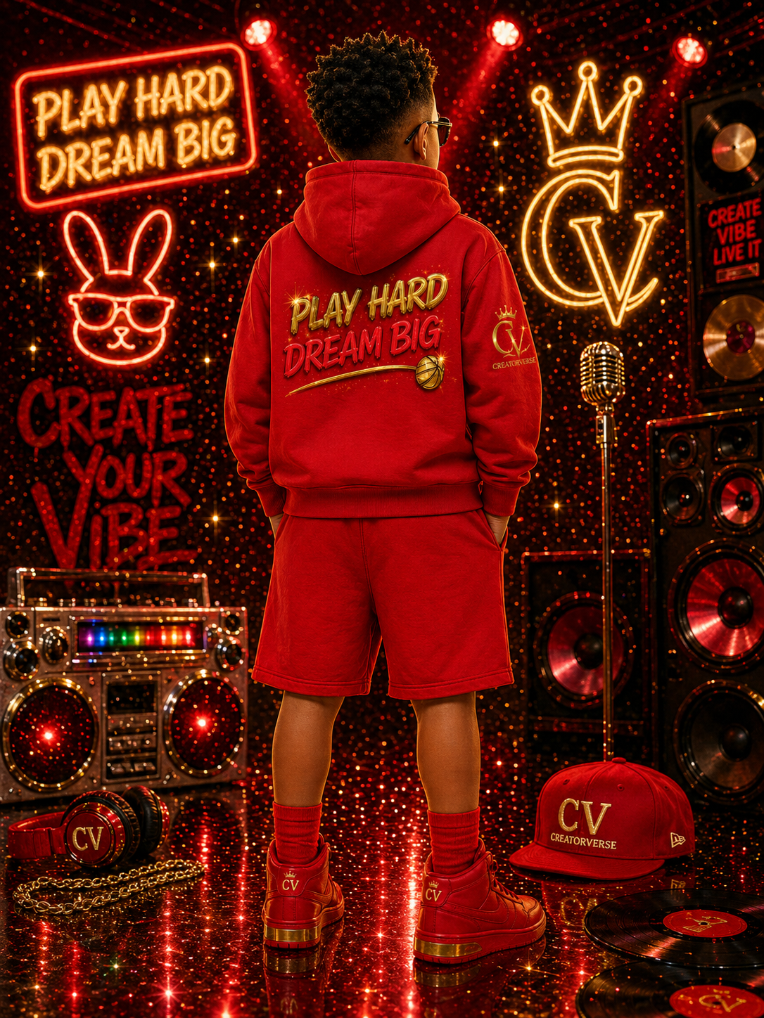 Glow Drip Series | Kids' Tracksuit & Shorts Set