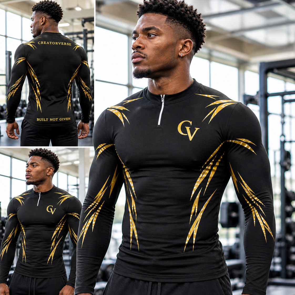 CV- Men's Sports Collar Jersey With Long Sleeve| Interlock