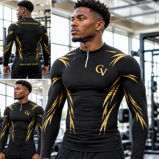 CV- Men's Sports Collar Jersey With Long Sleeve| Interlock